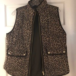 J Crew Leopard Print Vest